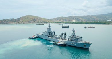 Auxiliary Oiler Replenishment vessel HMAS Stalwart arrives enters Tibar Bay Port in Dili, Timor-Leste as part of Indo-Pacific Endeavour 2022. Story by Captain Lily Charles. Photo by Petty Officer Jake Badior.