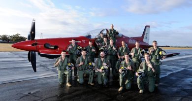 Graduates from the 267 ADF Pilots Course with a Pilatus PC-21 on the flight line at RAAF Base Pearce. Story by Peta Magorian. Photo by Chris Kershaw.