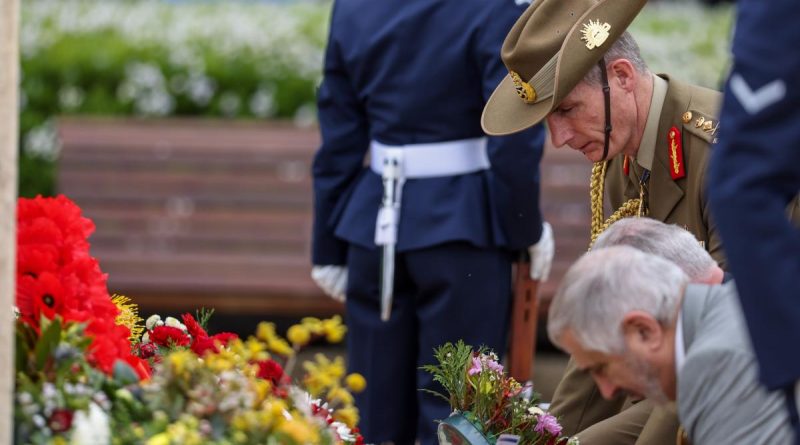 Chief of the Defence Force General Angus Campbell attends the 2022 Remembrance Day service held at the Australian War Memorial in Canberra. Photo by Andrew Green.
