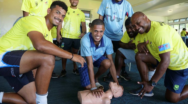 Participants of the ADF Sport’s training program for sport officials in Fiji for AFL, netball, rugby league and touch football. Story by Emily Egan. Photo by Flight Lieutenant Chris Moon.