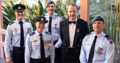 1 Security Forces Squadron logistic section celebrating their squadron's 80th anniversary. Story by Squadron Leader Cain Taylor. Photo by Aircraftman Bailey Morgan-Brinkworth.