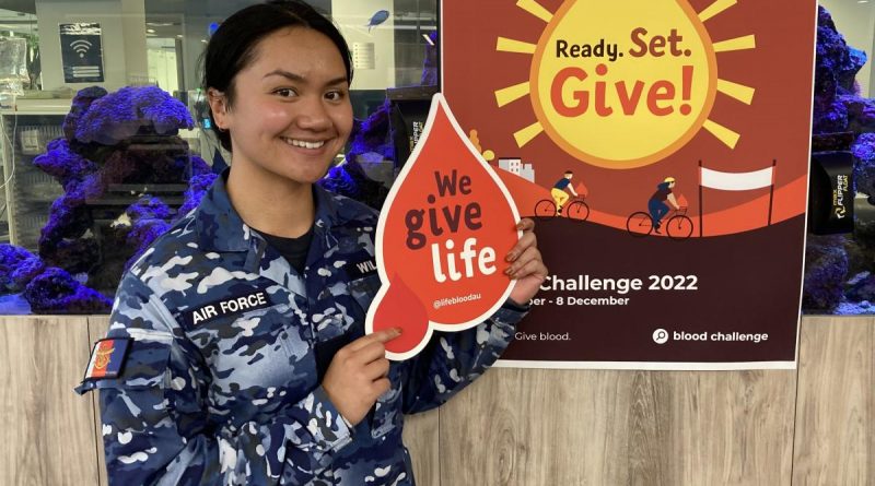 Leading Aircraftwoman Morinda Williams is hoping to inspire other Air Force members from diverse multicultural backgrounds to start donating potentially lifesaving blood. Story and photo by John Noble.