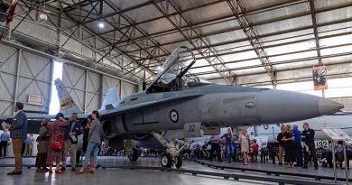 Royal Australian Air Force F/A-18A Hornet A21-32 on display at the South Australian Aviation Museum in Adelaide, South Australia. Photo by Leading Aircraftwoman Annika Smit.