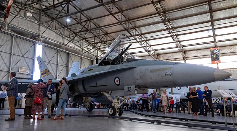 Royal Australian Air Force F/A-18A Hornet A21-32 on display at the South Australian Aviation Museum in Adelaide, South Australia. Photo by Leading Aircraftwoman Annika Smit.