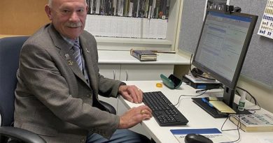 Warrant Officer Kevin Woods in his office at the Centre for Defence Leadership and Ethics within the Australian Defence College at Weston Creek, Canberra. Story and photo by Alex Donato.