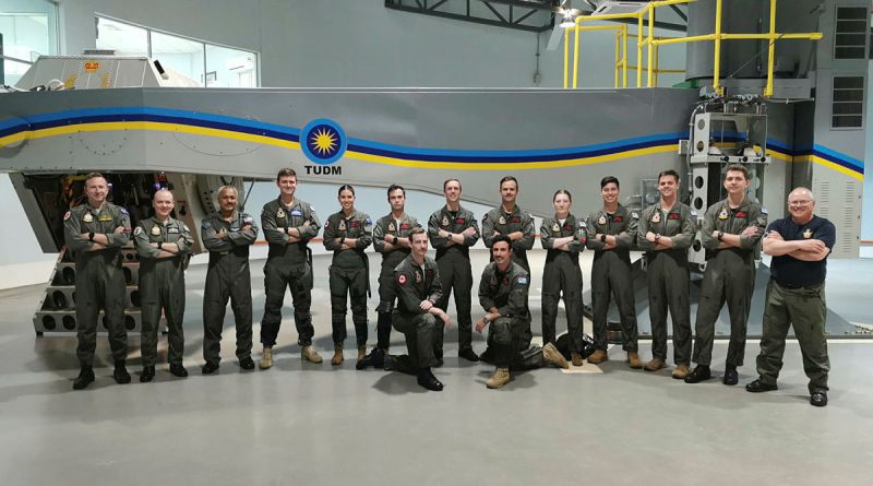 Participants in the RAAF/RMAF Pulls-G centrifuge training course in front of the RMAF centrifuge. Story by Flight Lieutenant Rob Hodgson.