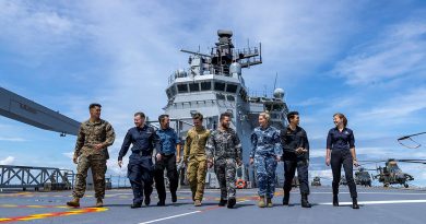 Representatives from Australia, United States, United Kingdom, New Zealand and Canada work together as part of Indo-Pacific Endeavour 2022. Story by Flight Lieutenant Brent Moloney. Photo by Leading Seaman Nadav Harel.