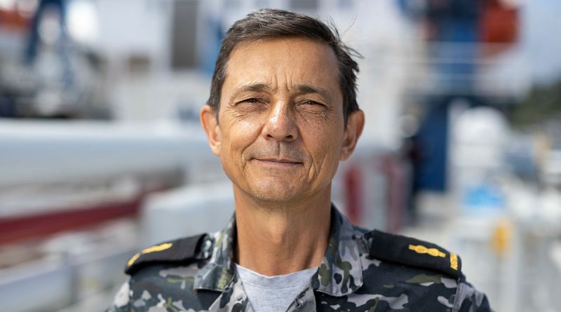 Able Seaman Marine Technician Umberto Nanino onboard ADV Reliant in Honiara, Solomon Islands. Story by Lieutenant Geoff Long. Photo by Leading Seaman Jarrod Mulvihill.