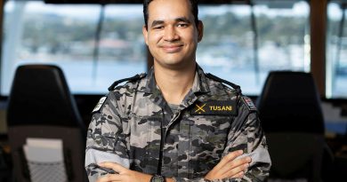 Seaman Jarrod Tusani onboard Australian Defence Vessel Reliant in Honiara. Story by Lieutenant Geoff Long. Photo by Leading Seaman Jarrod Mulvihill.