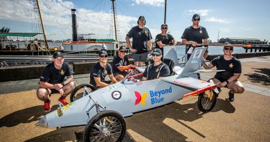 26 Squadron Mechanical Equipment Operations Maintenance Section (MEOMS) team with the F/A-18 Hornet billy cart. Story and all photos by Corporal Melina Young.