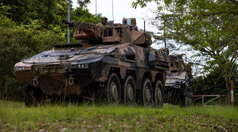 ADF’s combat vehicles make overseas debut in Singapore