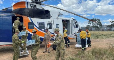 Australian Army soldiers help out at Condobolin during the NSW flood crisis. The ADF is now offering assistance in South Australia. Photo by Corporal Lachlan Hickey.