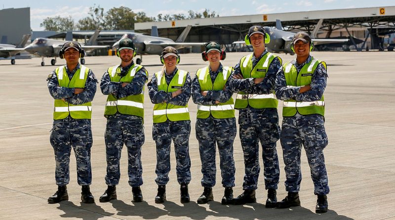 Gap Year personnel, from left, Aircraftman Jubal Tan, Aircraftman Jack Bridge, Aircraftwoman Layla Manser, Aircraftwoman Annalise Conibear, Aircraftman Jackson Pulbrook and Aircraftman Samuel Maharjan. Story by Flight Sergeant Josa Kohler. Photo by Sergeant Peter Borys.