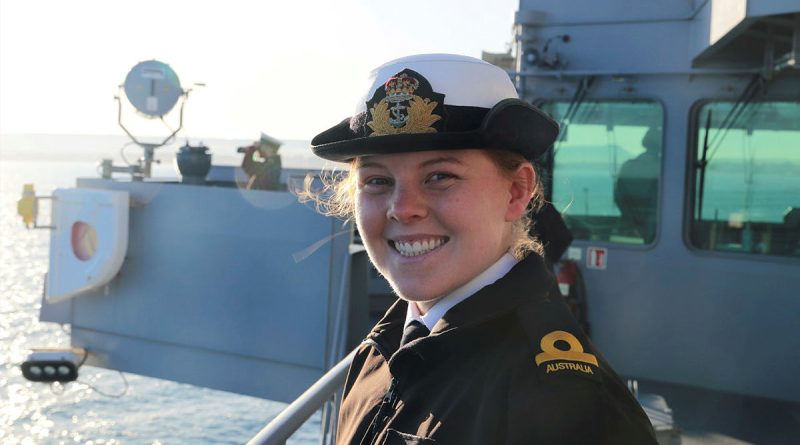 Sub-Lieutenant Breannan McMahon in HMAS Stalwart. Story by Lieutenant Brendan Trembath. Photo by Chief Petty Officer Aaron Robinson.