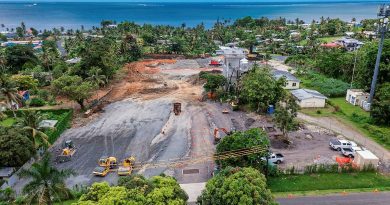 Representatives from Fijian industry begin to 'cut and fill' the site for the MESC project in Suva. Story Noah Diamantopoulos.