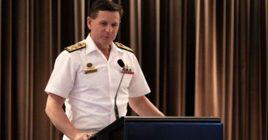 Chief of Navy Vice Admiral Mark Hammond speaks at the 11th Biennial Submarine Institute of Australia Conference hosted in in Canberra. Photo by Nic Douglass.