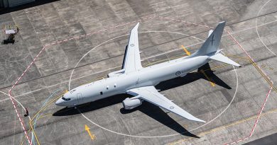 Arrival of the first P-8A Poseidon 4801 to RNZAF Base Ohakea, New Zealand. RNZAF photo.