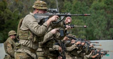An Australian Army rifleman from 6th Battalion, The Royal Australian Regiment, conducts combat shooting rehearsals at Gallipoli Barracks, Brisbane. Story by Captain Cody Tsaousis. Photo by Corporal Nicole Dorrett.