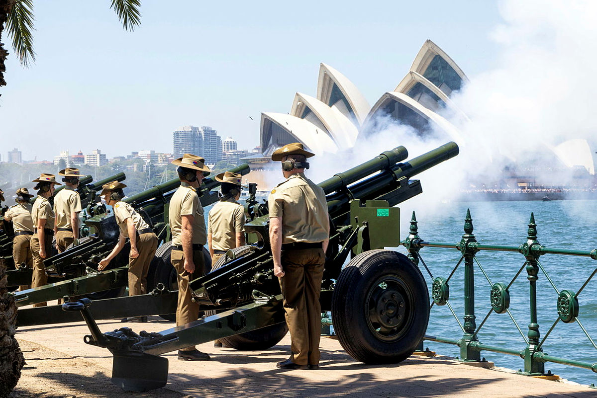 Splash of Red (Beret) and guns in Sydney's Australia Day CONTACT magazine