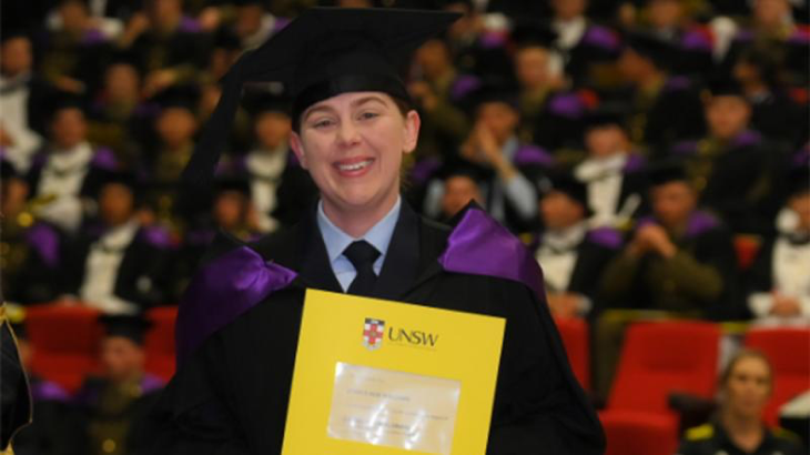 Flying Officer Jessica Williams on graduating from the Australian Defence Force Academy in December. Story by Alex Donato. Photo supplied by Scene To Believe.