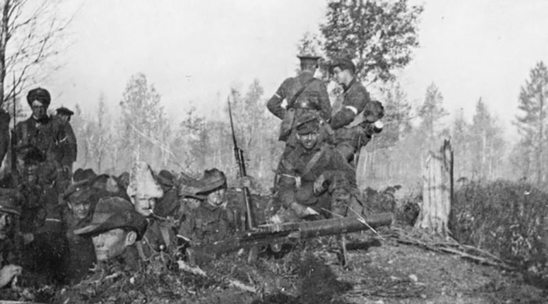 Australian Fusiliers of the 45th Battalion in Russia, 1919. Photo AWM 04700