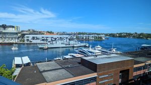 The Bat leaving Darling Harbour this morning, taken by my fiancee Laura from her office in Barangaroo. Cheers Finn.