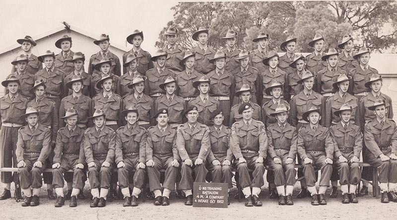 12 National Service Training Battalion, 4 Platoon, A Company, 4th Intake, October 1952.