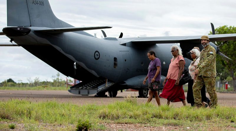 Traditional owners from the Fitzroy Valley region visit the Air Force mobile air operations team at Fitzroy Crossing airport. Story by Flight Lieutenant Dean Squire. All photos by Leading Aircraftwoman Kate Czerny.