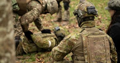 Ukrainian trainees conduct captured personnel handing and searching during Operation Kudu. Story by Captain Annie Richardson. Photos by Corporal Jonathon Goedhart.