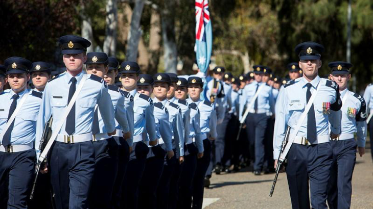Proud recruits march onto the parade ground at 1 Recruit Training Unit at RAAF Base Wagga Wagga. Story by Squadron Leader Matt Kelly. Photo by Leading Aircraftwoman Katharine Pearson.