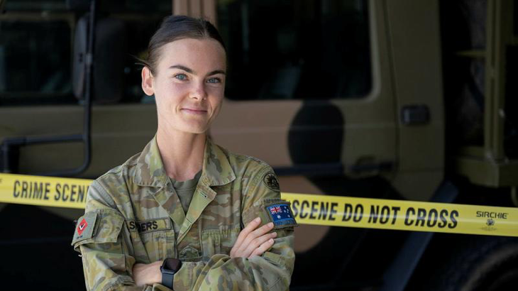 Private Kayla Snyders switched from studying law to following her dream of being a police officer. Story by Captain Evita Ryan. Photo by Warrant Officer Two Kim Allen.