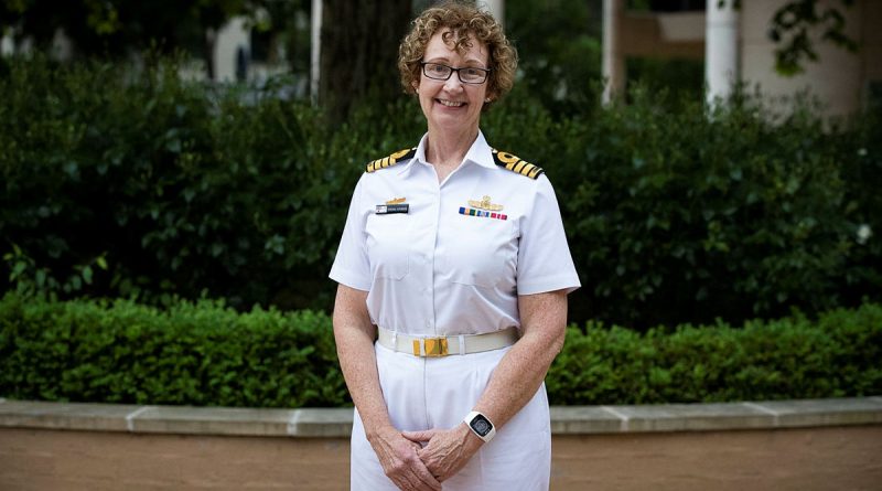 Prominent female reservist, Captain Virginia Hayward, Royal Australian Navy, at the Defence Remarkable Women panel discussion. Story by Corporal Michael Rogers. Photo by Kym Smith.