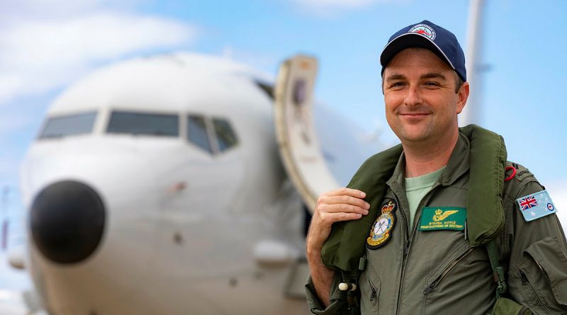 Royal Australian Air Force airborne electronics analyst Corporal Steven Doyle displays the P-8A Poseidon while at the Australian International Airshow, Avalon, Victoria. Story by Flying Officer Sharon Sebastian. Photo by Leading Aircraftman Ryan Howell.