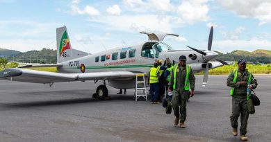 A PAC-750XL aircraft currently in service with the PNGDF Air Wing. Photo by Wing Commander Tim Shaw.
