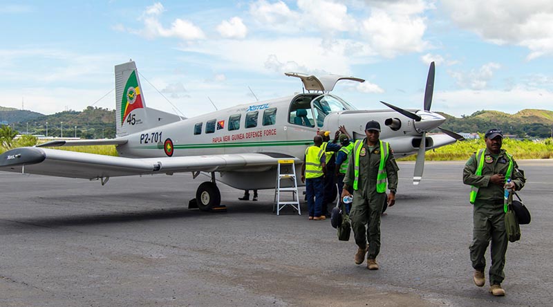 A PAC-750XL aircraft currently in service with the PNGDF Air Wing. Photo by Wing Commander Tim Shaw.