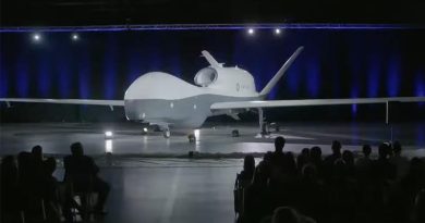 The Royal Australian Air Force's first MQ-4C Triton unveiled in California.