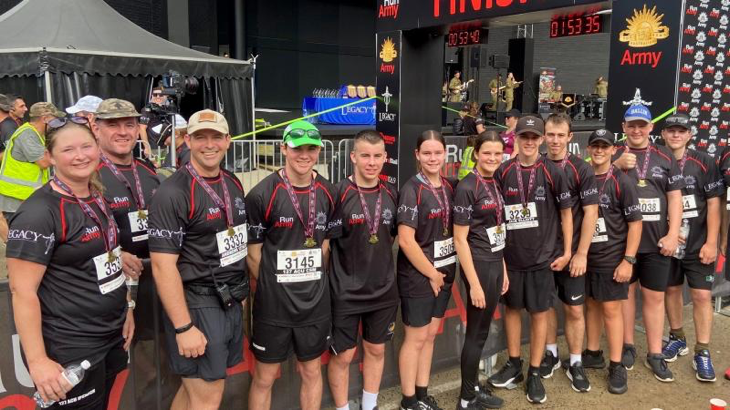 Cadets who participated in last year’s Run Army event at the finish line. Storie by Captain Xin Li.