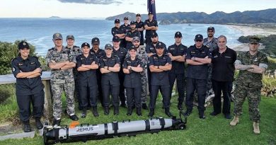 Members of the Royal Australian Navy Maritime Geospatial Warfare Unit, Royal New Zealand Navy