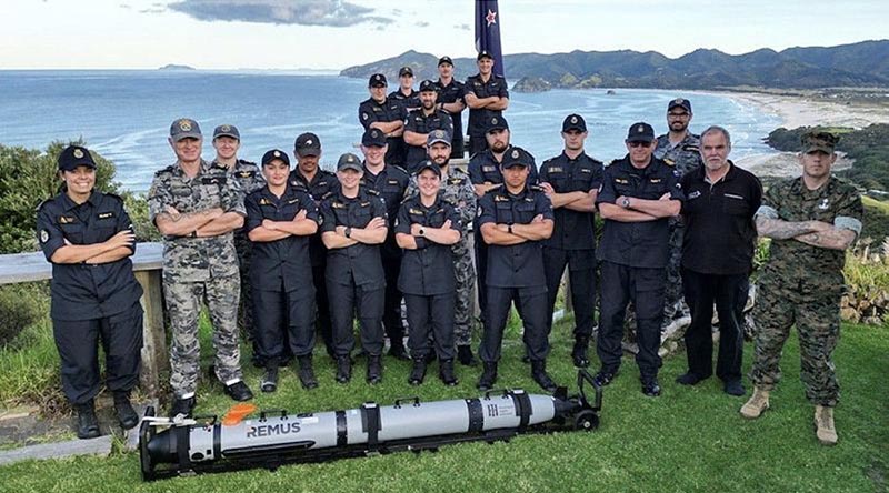 Members of the Royal Australian Navy Maritime Geospatial Warfare Unit, Royal New Zealand Navy