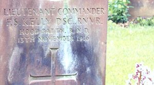The gravestone of Lieutenant Commander Frederick Septimus Kelly in Martinsart.