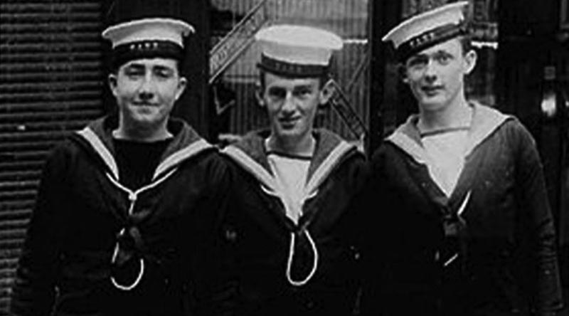 National Serviceman Jack Hamilton, centre, with fellow 'nashos' in Sydney, 1951.