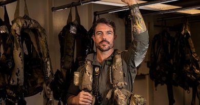 Leading Seaman Joel Turley onboard HMAS Choules. Photo by Able Seaman Jasmine Moody.