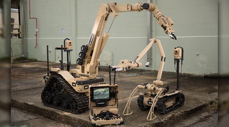 Explosive-ordnance-disposal robots built by Brisbane-based company L3Harris Micreo. Photo supplied.
