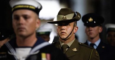 Australian Army soldier Gunner Adam Leclerc with Australia’s Federation Guard during a rehearsal for the Coronation of His Majesty The King, at Buckingham Palace, London. Photo by Leading Aircraftwoman Emma Schwenke.