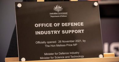 The launch of the Office of Defence Industry Support (ODIS) branch in Brindabella Business Park, Canberra, 2021. Photo by Lauren Larking.