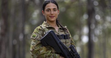 Australian Army soldier Private Paula Pires, from 4th/3rd Battalion, Royal New South Wales Regiment, during Exercise Waratah Run at Singleton, NSW. Photo by Corporal Jacob Joseph.