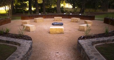 The yarning circle and bush-tucker gardens at RMC-Duntroon, Canberra. Photo by Leading Aircraftman Ryan Howell.