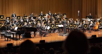 The Royal Military College Band perform their first concert at Llewellyn Hall, Australian National University, Canberra, as part of a Masterworks for Winds series. Photo by Leading Seaman Jarrod Mulvihill.