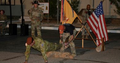 Australian Army’s Sergeant Matthew Blows receives his spurs after completing a US cavalry spur ride while deployed to the Multinational Force and Observers. Story by Lieutenant Sarah Lucinsky.