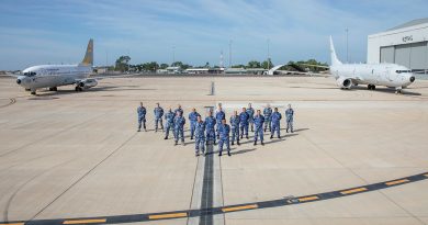 Group photo of participants in the Australian and Indonesian Air Staff Talks at RAAF Base Darwin in the Northern Territory. Photo by Sergeant Pete Gammie.